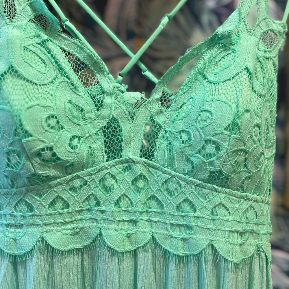Turquoise summer dress - Picture 3 of 8